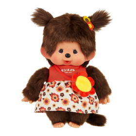 Monchhichi Monmate 復古花朵女孩M號